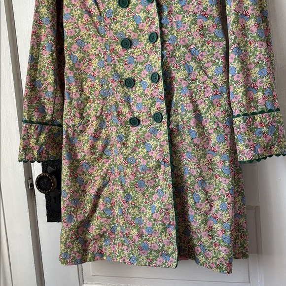 ANTHROPOLOGIE ODILLE FLORAL TRENCH COAT - Picture 4 of 9